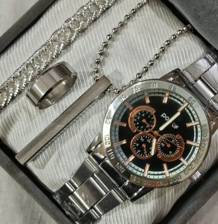 business steel straps watch