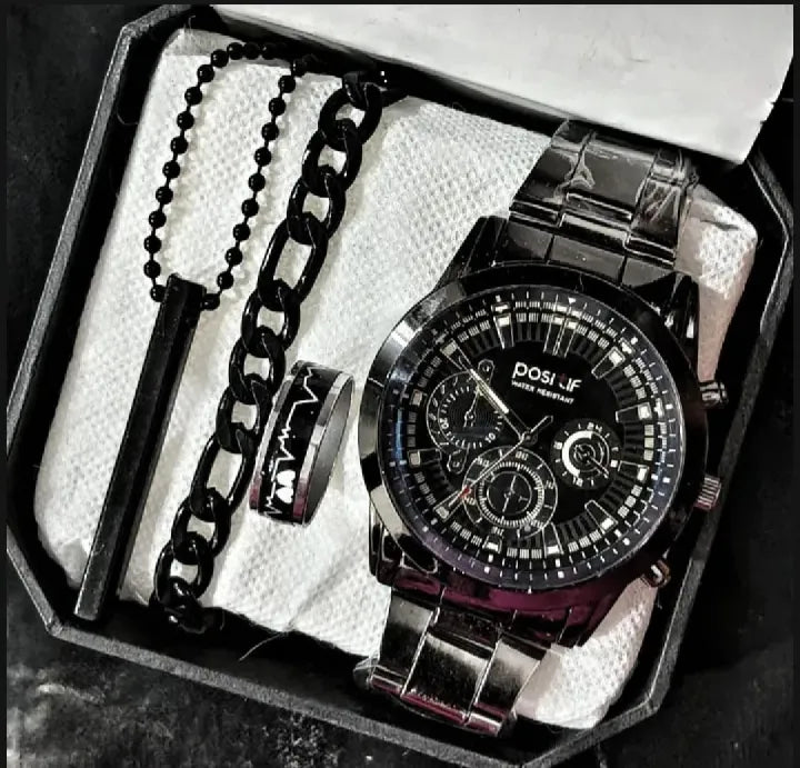 business steel straps watch