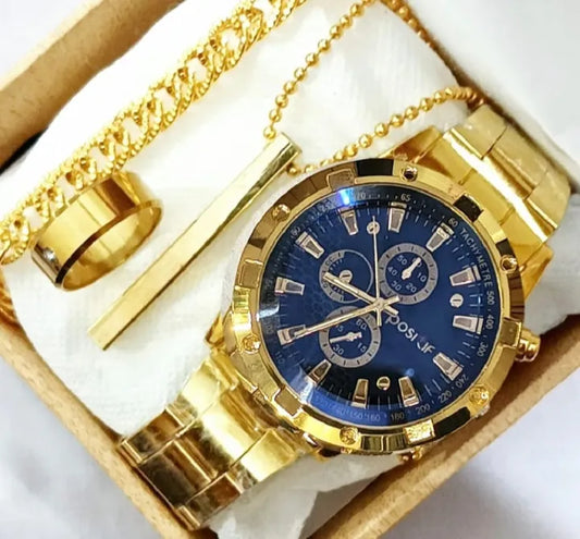 business steel straps watch