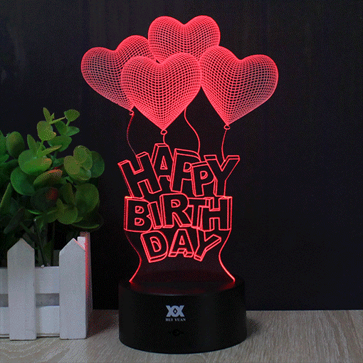Personalized 3D Illusion LED LAMP For Birthday